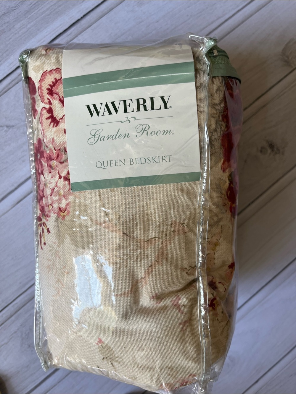 New Waverly Garden Room Vintage Rose queen bedskirt.